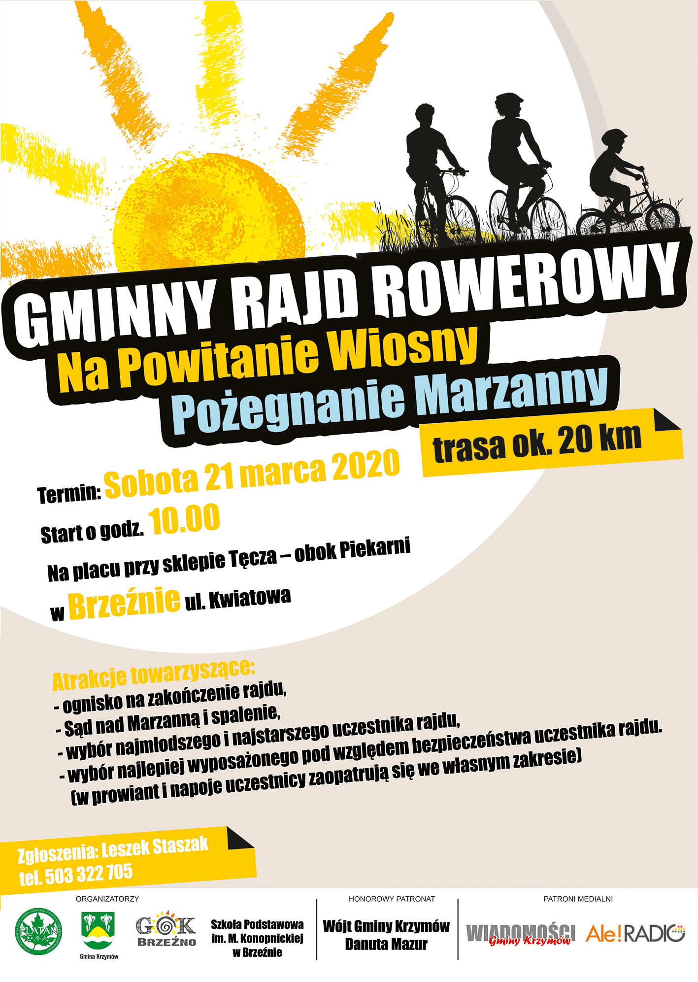 Gminny Rajd Rowerowy na powitanie wiosny