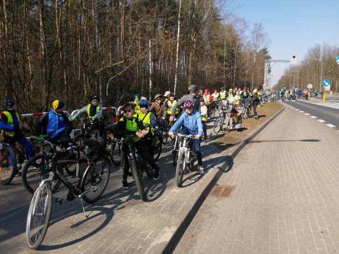 Rowerzyści na rajdzie