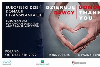 Plakat reklamujący Europejski Dzień Donacji i Transplantacji